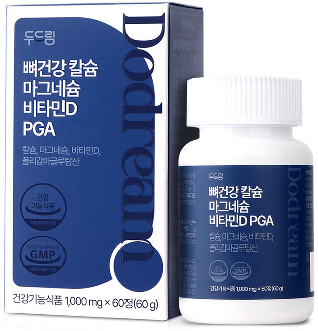 韓國 dodream 骨骼健康 鈣 鎂 維他命D PGA, 1個, 60錠