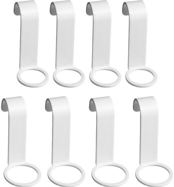 한봄누리 디스펜서 홀더 걸이형 고리 후크 2종 x 4p 세트, 화이트, 1세트