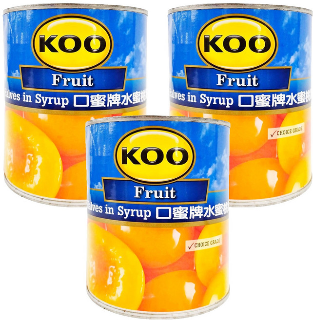 南非 KOO 口蜜牌 水蜜桃罐頭, 825g, 3罐