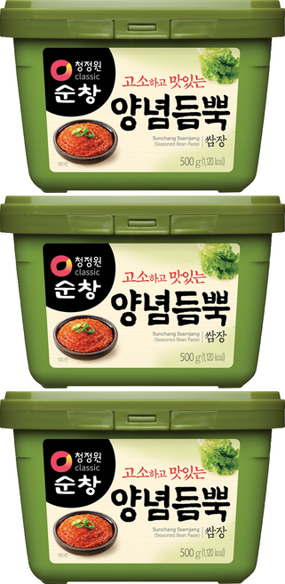 清淨園 Sunchang 蔬菜調味醬 500g 韓式料理必備 拌飯拌麵沾醬皆宜, 3盒