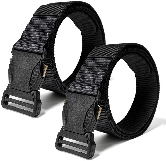 굿굿샵 남성용 초경량 등산벨트, 블랙, 2개