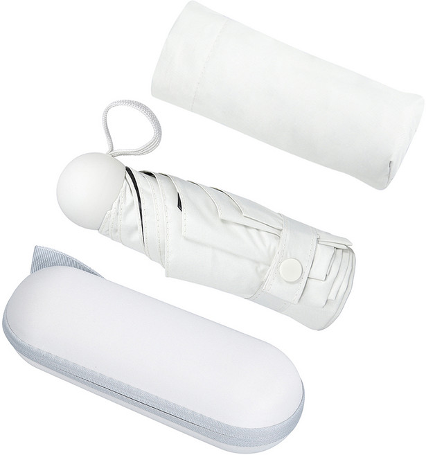 코멧 UV차단 경량 5단 미니 우양산 + 휴대보관 케이스 세트