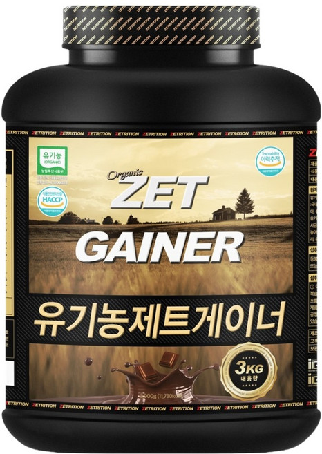 제트리션 유기농 제트게이너 프로틴파우더 초코, 1개, 3kg