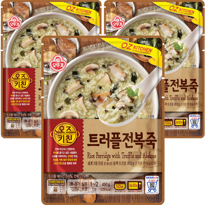 OTOKI 不倒翁 松露鮑魚粥調理包, 450g, 3包