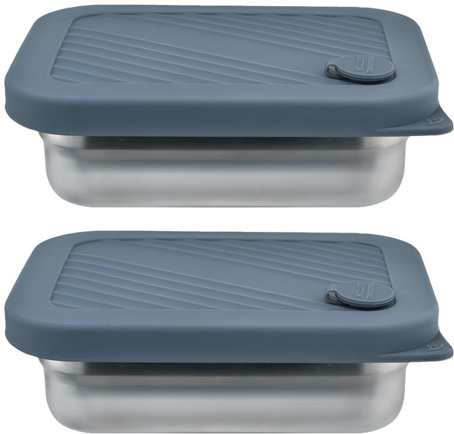 PLUS PERFECT 理想 金緻316不銹鋼可微波保鮮盒 1200cc, 2組, 容器 + 蓋子