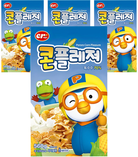 씨알로 뽀로로 콘플레져 시리얼, 560g, 4개