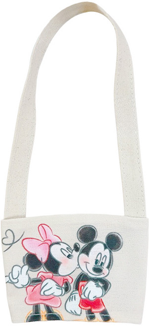 MICKEY MOUSE 米奇 手提防水飲料杯套 CA919B-12 26 x 39cm, 米妮親米奇 米色, 1個