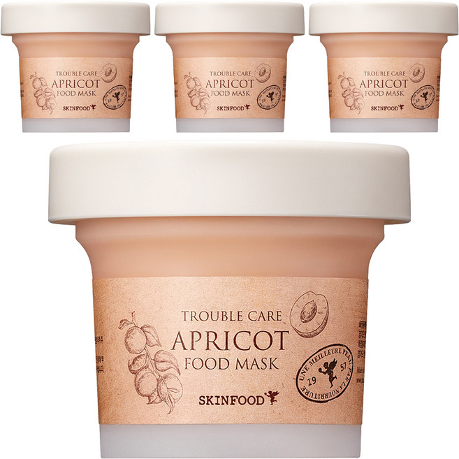 스킨푸드 살구 푸드 마스크 120g, 1개입, 4개