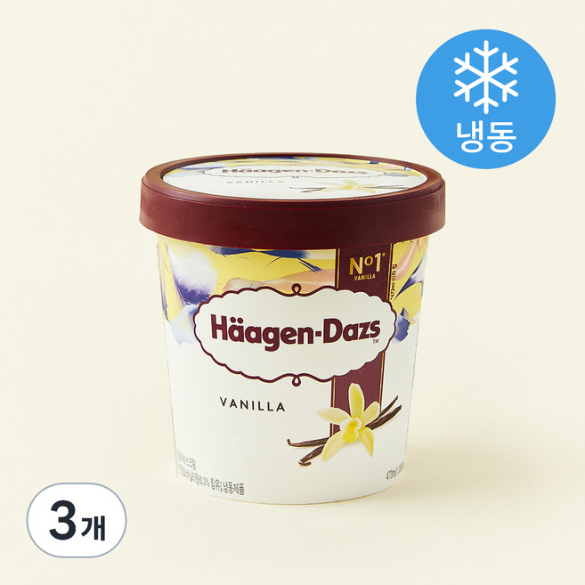 하겐다즈 파인트 바닐라 (냉동), 473ml, 1개입, 3개