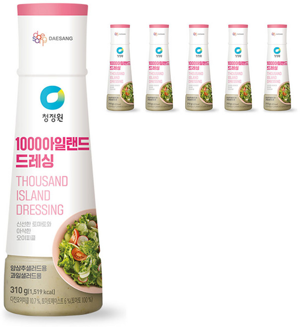 청정원 1000 아일랜드 드레싱, 310g, 6개