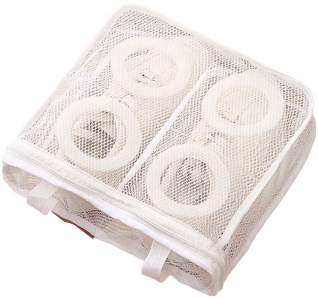 필수플러스 운동화 빨래 세탁망 중형, 화이트, 1개