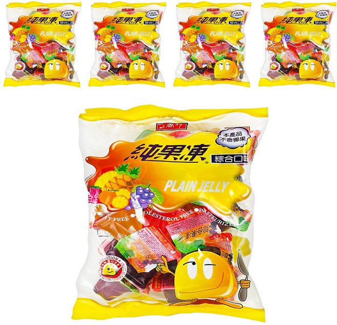 盛香珍 純果凍 綜合口味, 250g, 5袋