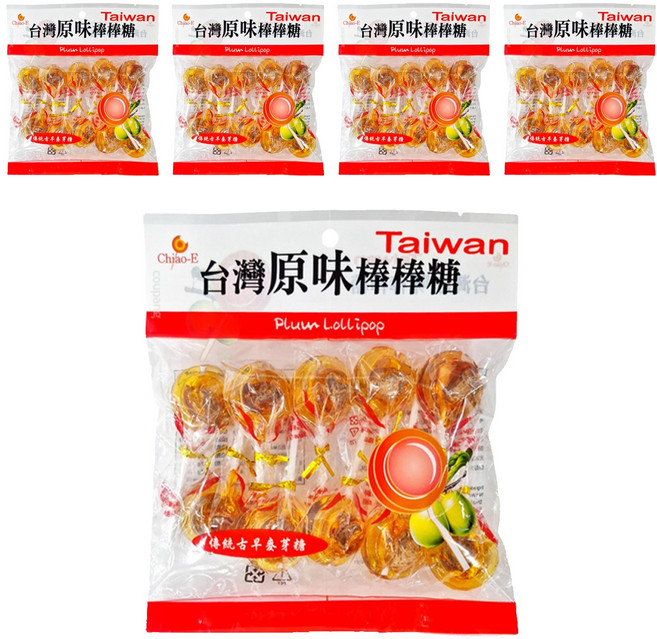 Chiao-E 巧益 台灣原味小梅棒, 140g, 5袋