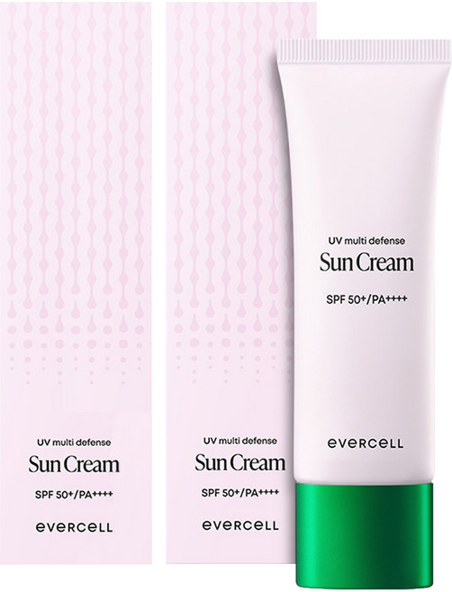 에버셀 유브이 멀티 디펜스 선크림, 45ml, 2개