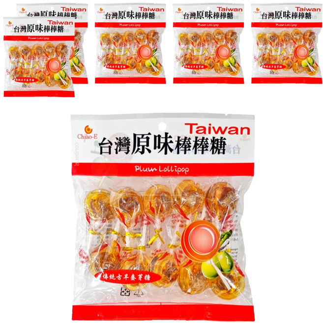 Chiao-E 巧益 台灣原味小梅棒, 140g, 6袋