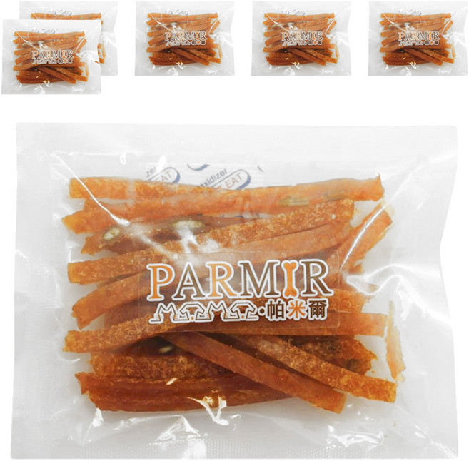 PARMIR 帕米爾 台灣製造 犬用寵物零食, 南瓜子雞肉絲, 6包