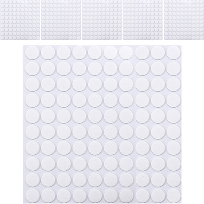 코네임 고강력 원형 양면 테이프 10mm 4W138 100p, 투명, 6개