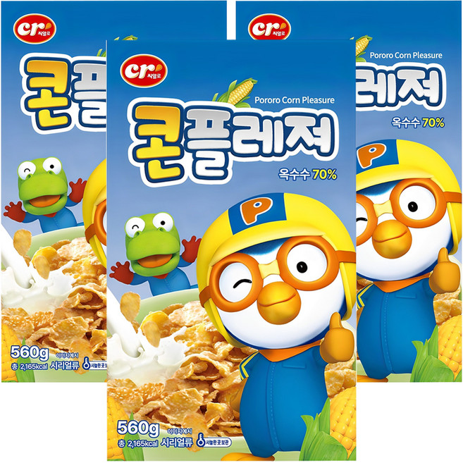 씨알로 뽀로로 콘플레져 시리얼, 560g, 3개