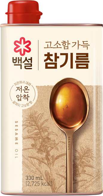 백설 고소함가득 참기름, 330ml, 1개