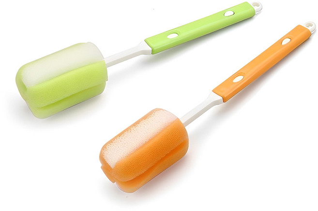 락앤락 물병 전용 세척솔 2종 세트, 그린 + 오렌지, 1세트