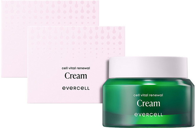 에버셀 셀바이탈 리뉴얼 크림 피부장벽케어 피부줄기세포화장품, 60g, 2개