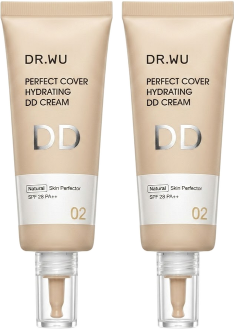 DR.WU 達爾膚 台灣公司貨 超完美保濕DD霜 SPF28 PA++, 自然色, 40ml, 2條
