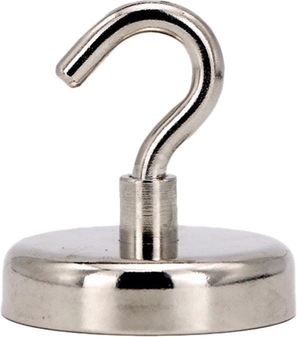 DIBOTE 迪伯特 超強承重力強力磁鐵掛勾 42mm, 銀色, 1個