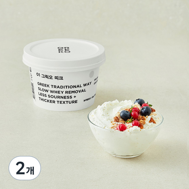 그릭오 그릭요거트 띠크, 450g, 2개