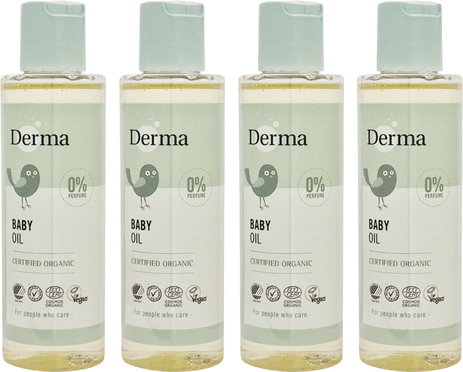 Derma 寶寶有機按摩浴油, 4瓶, 150ml