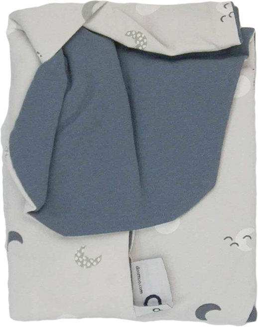 doomoo 有機棉舒眠月亮枕套 DMBCB62 1個, 月兒彎彎 灰色