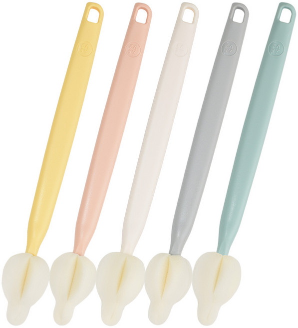 베이비앤아이 크림 롱 젖꼭지솔 5종 세트, 1세트, 크림요거트