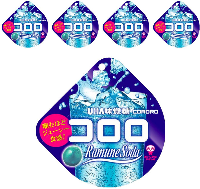 UHA 味覺糖 酷露露Q糖 汽水味, 40g, 5包