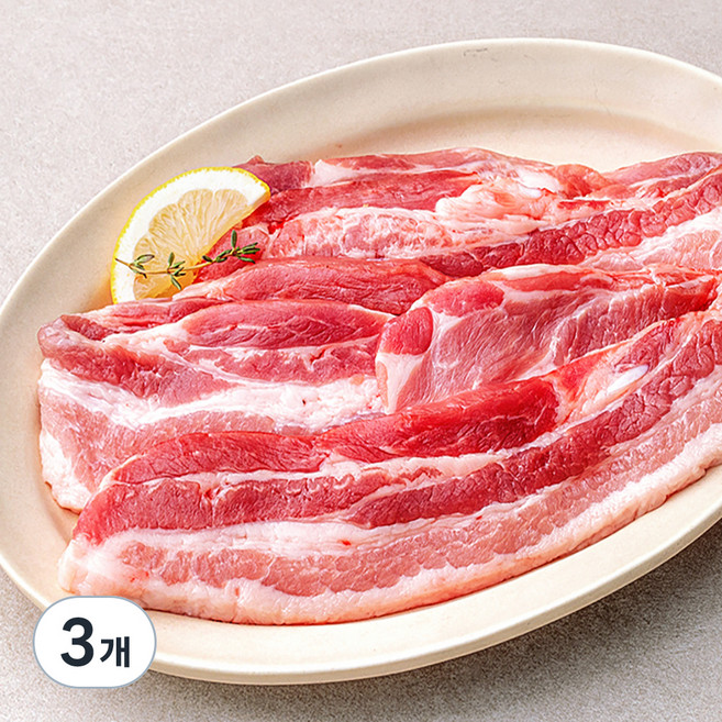 한돈 삼겹살 구이용 (냉장), 500g, 3개