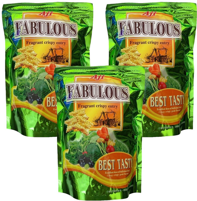 Aji 尼西亞 驚奇脆餅 (鮮綠蔬菜味), 280g, 3包