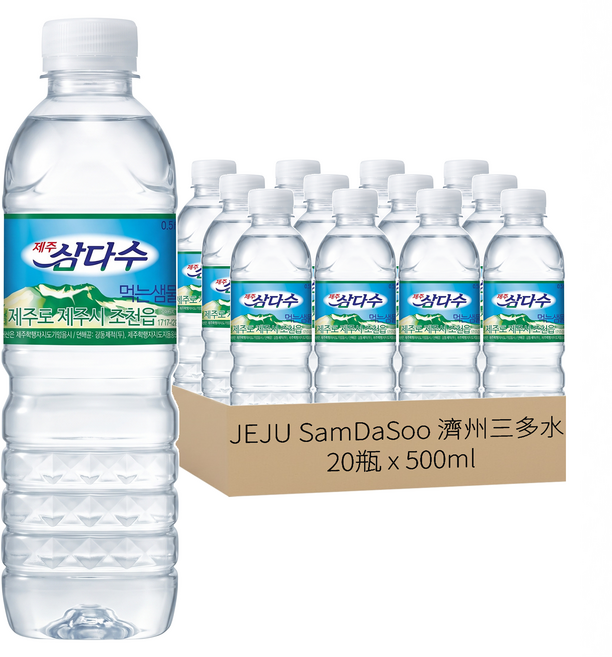 JEJU SamDaSoo 濟州三多水 火山岩盤礦泉水, 500ml, 20瓶