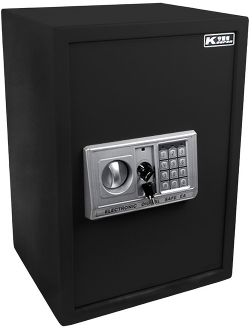 KEEPER SAFE BOX 守護者保險箱 密碼保險箱 防盜三門栓/雙層大空間 50EA 500 x 350 x 300mm, 黑色