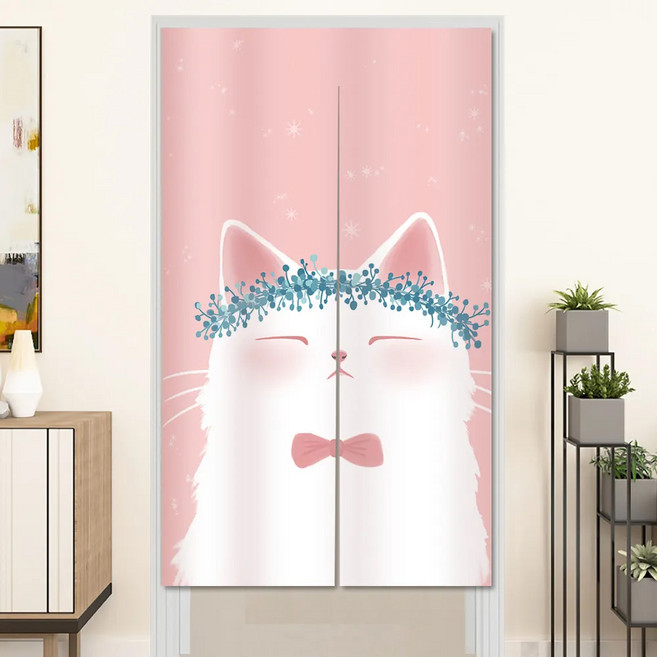 BonBon naturel 日式長門簾 B-4442-6, 花冠小貓