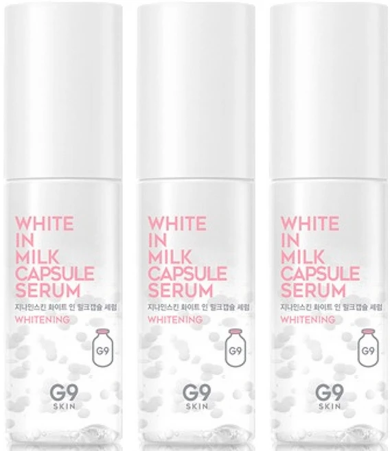지나인스킨 화이트 인 밀크 캡슐 세럼, 50ml, 3개 - 쿠팡