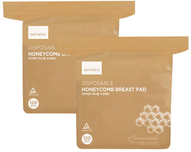 마더케이 허니콤 3D 수유패드, 120매, 2개