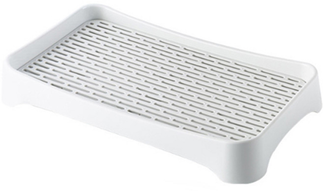 식기 물빠짐 건조대 중형, 1단, 화이트, 1개