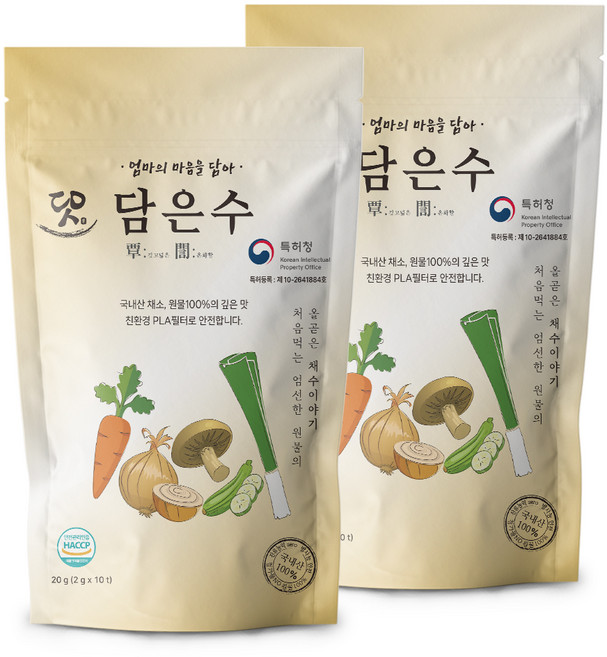 담은수 채수 티백, 20g, 2개