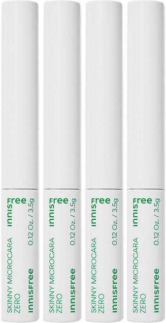 이니스프리 스키니 꼼꼼 마스카라 Zero 3.5g, 1호 블랙, 4개