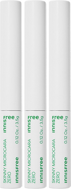 이니스프리 스키니 꼼꼼 마스카라 Zero 3.5g, 1호 블랙, 3개