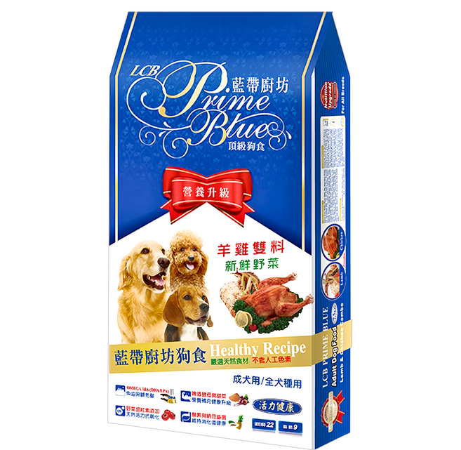 LCB 藍帶廚坊 雞羊雙寶+新鮮野菜 乾飼料, 雞羊雙寶 + 新鮮野菜, 7.5kg, 1袋