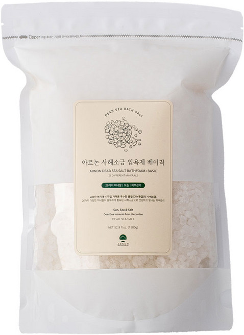 아르논 사해소금 입욕제 베이직 내추럴, 1.5kg, 1개