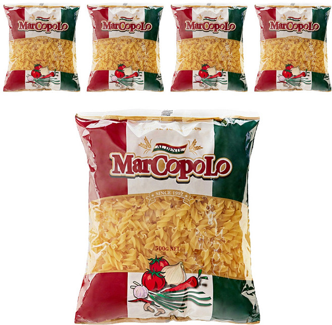 MarCopoLo 馬可波羅 螺絲麵, 500g, 5包