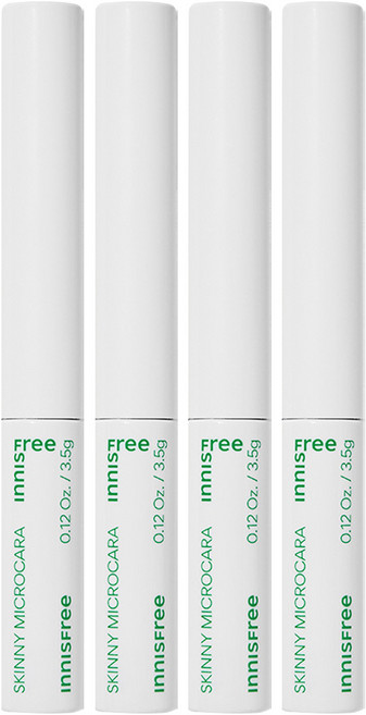 이니스프리 스키니 꼼꼼 마스카라 3.5g, 블랙, 4개