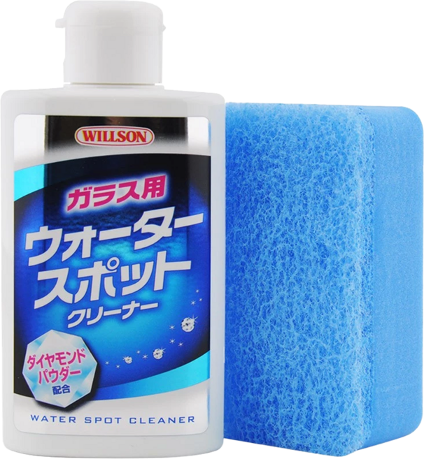 Willson 玻璃油膜水漬去除劑 金剛石粉末混合物配方 125ml 日本製造, 1瓶