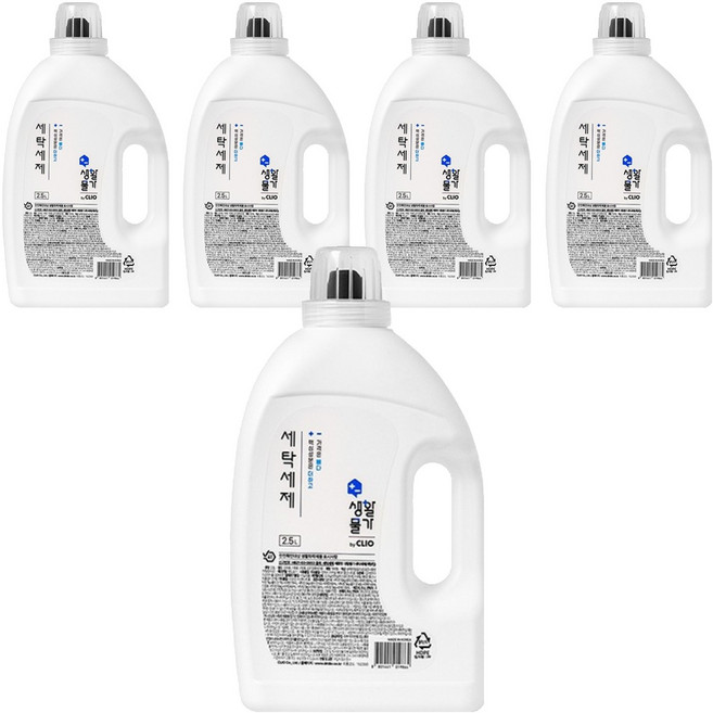 크리오 생활물가 세탁세제 계량컵 일반드럼겸용, 2.5L, 5개