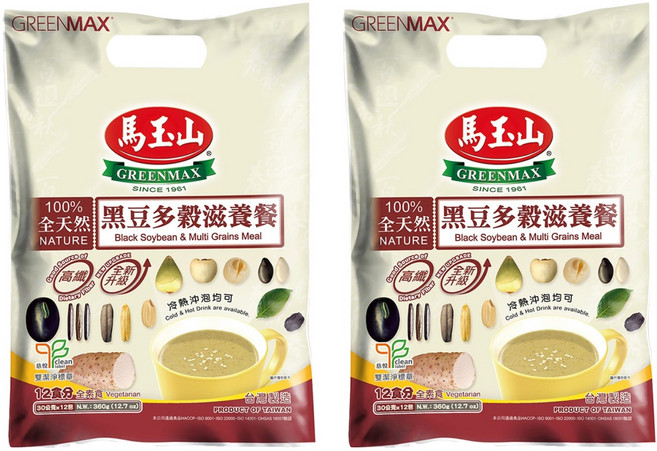 馬玉山 黑豆多穀滋養餐, 360g, 2袋